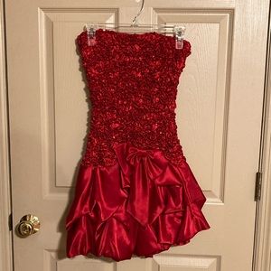 Girls red formal dress